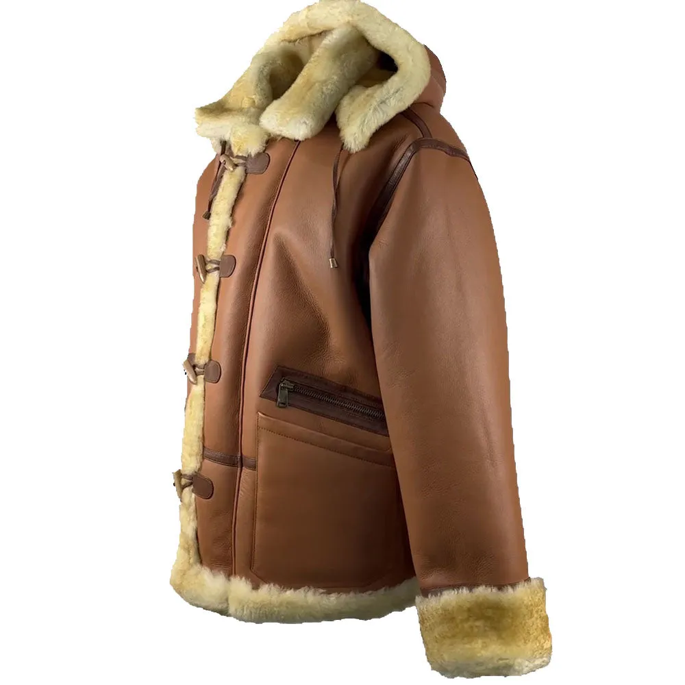 Steve hart Tan Brown Shearling duffle coat